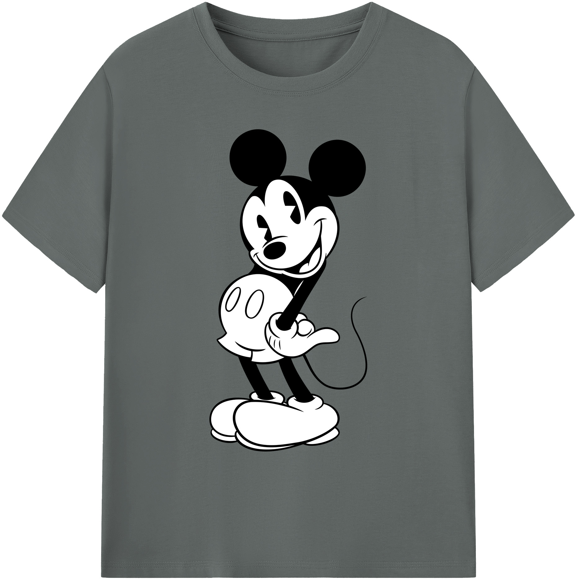 ミッキーマウス Mickey Mouse 綿100％ メンズ半袖Tシャツ｜肌触りやわらか＆通気性